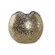PORTAVELA METAL CRISTAL 13,5X13,5X11,5 DORADO
