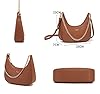 David Jones - Damen Kleine Umhängetasche - Kette Handtasche PU Leder Elegant - Crossbody Bag Schultertasche Frau - Stilvolle Tasche Mode Abendtasche - Schicke Kettentasche Clutch Alltag - Weiß #4