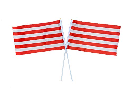 BANDERITAS ROJIBLANCAS PEQUEÑAS CON PALITO PARA DECORAR (25) Cover