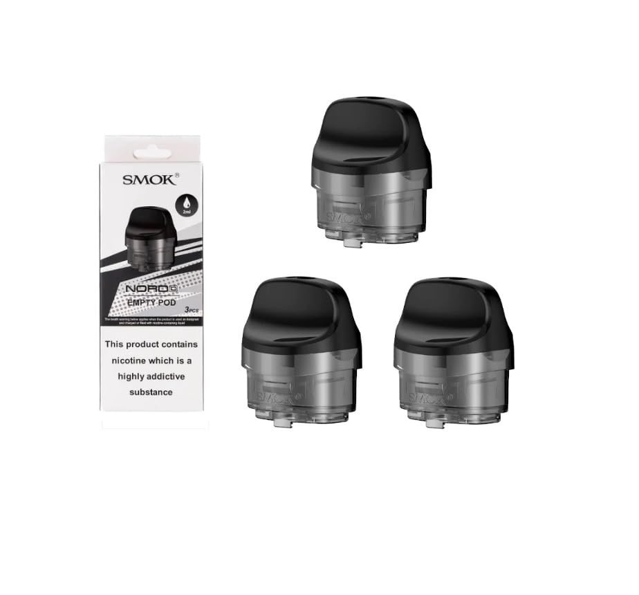 SMOK Nord C Replacement Pods, Refillable, Leak-Resistant, Empty POD Compatible with Nord C Kit and RPM 2 Coils, 2mL Capacity, No Nicotine