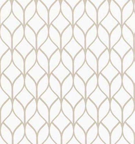 AS4HOME Klebefolie - Möbelfolie Hanna Ornamente weiß Dekorfolie 45 cm x 200 cm Selbstklebefolie