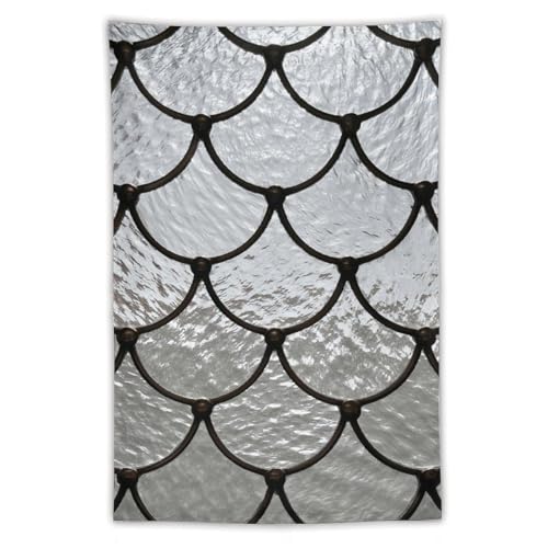 Tapisserie murale Jubonexis grise 101x152 cm pour masquer un mur abîmé sans travaux fastidieux