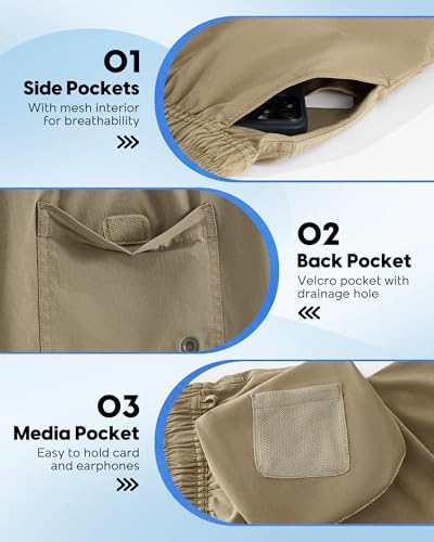Image of maamgic Men's 5 inch Inseam Shorts Pull-On Relaxed Fit Comfort Stretch Short Shorts with Pocket