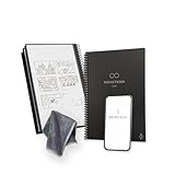 Rocketbook Core Reusable Spiral Notebook, Executive Size 15 cm x 22.4 cm, Black - Dotted Pages, App-Connected, Erasable, Durable Cover, Ideal for School, Work, and Creative Projects