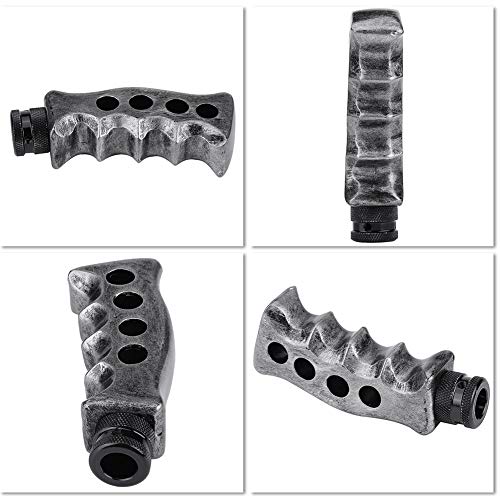 Aramox Gear Shift Knob,Universal Resin Manual Transmission Car Gun Grip Knife Handle Gear Shift Lever Knob Shifter (Titanium) #TOP1