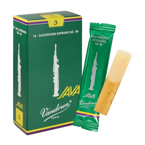 Vandoren SR303 Soprano Sax JAVA Reeds Strength 3; Box of 10