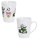 VfB Stuttgart Tasse - Fritzle - Becher Kaffeetasse Mug - Plus Lesezeichen Wir lieben Fußball