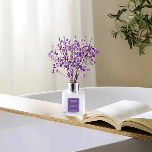 Image of Airkeep Reed Diffuser Set,3.38 fl oz (100 ml) - Grapefruit Lemon Oil Diffusers with 8 Reed Sticks,Home Fragrance Reed Diffuser for Bathroom Shelf Decor