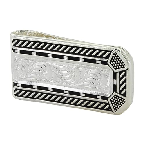 Montana Silversmiths Men's Roped Horseshoe Nail Head Money Clip - Mcl3484