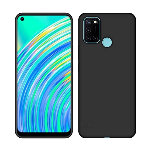 Image of Case Creation Compatible with Realme C17 2021 Back case, Realme C17 Slim Flexible Smart Look case with 360 Camera All Angle Protection (Pure Black)