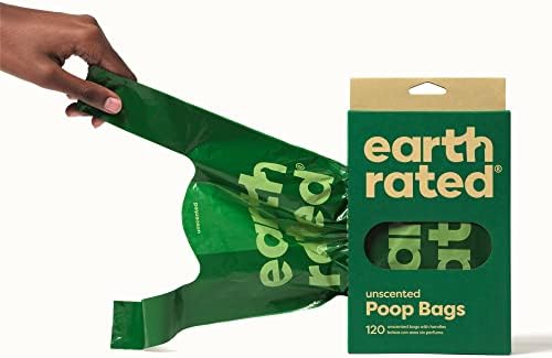 Earth Rated Dog Poop Bags with Easy-to-Tie Handles, Extra Wide Opening, Dispensing Box, Guaranteed Leakproof, Unscented, 120 Handle Bags — view 8