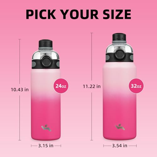 Image of Konokyo 32 oz Insulated Stainless Steel Water Bottle with Straw Lid