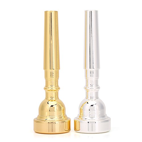 Tomotato Trumpet Mouthpiece New 3C Size Silver/Gold Plated Trumpet Mouthpiece Musical Instruments For Beginners And Professional Players (Silber) #TOP2