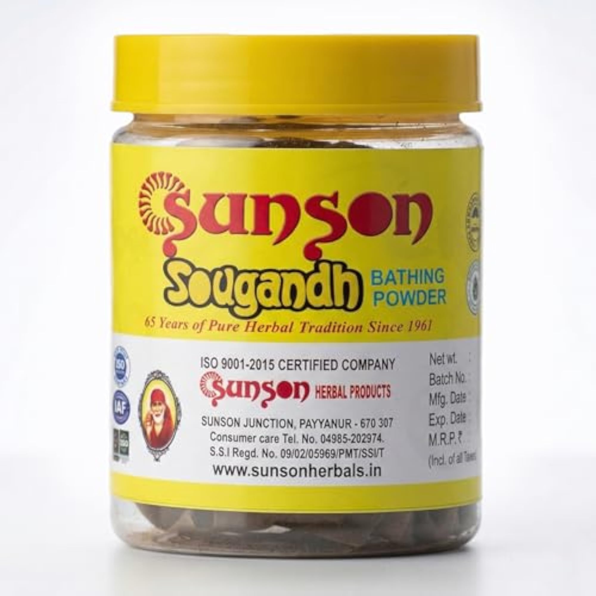 Sougandh Bathing Powder 50g, 100% Natural Bath Powder with Turmeric & Herbs