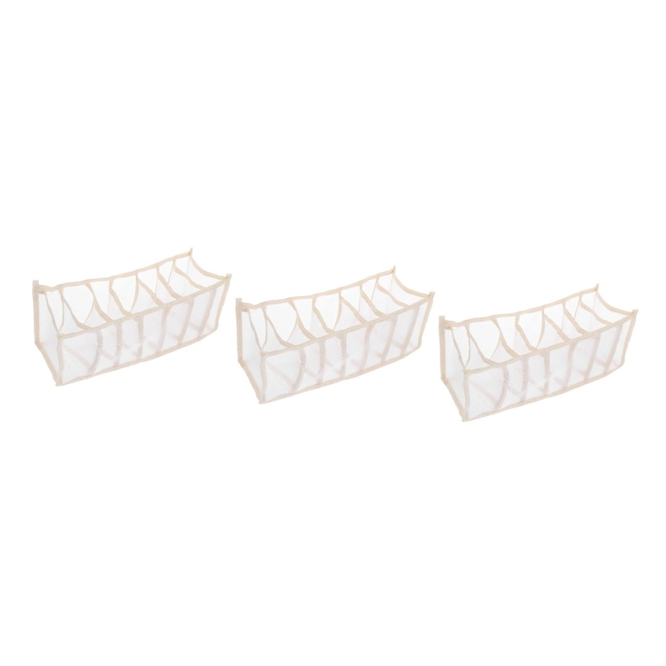 ABOOFAN Organizador De Ropa Interior De 3 Piezas Bandeja Para Sujetadores Calcetines Caja De Almacenamiento Con Múltiples Rejillas Estuche Para Sujetadores Ahorra Espacio.