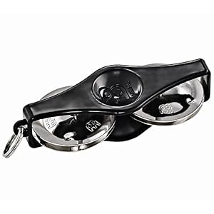 MEINL Percussion Key Ring Tambourine (KRT-BK) – ABS Kunststoff schwarz/vernickelter Stahl