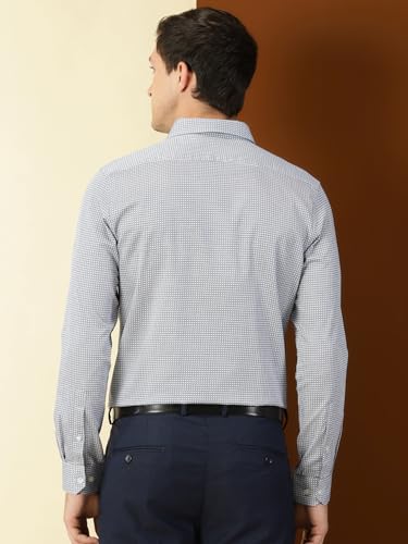 Image of Thomas Scott Men's | Checks | Full Sleeve | Slim Fit | 100% Cotton | Point Collar | Formal Shirt