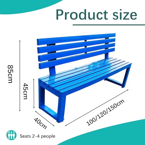 Banco de jardín de hierro forjado de 150 cm exterior 3