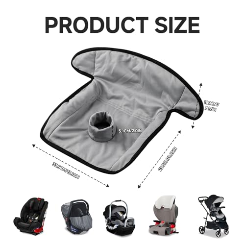 Image of Ajrwiiy Car Seat Protector Compatible with Britax, Waterproof Fabric Child Seats Cover with Non-Slip Backing, Machine Washable Liner Under Car Seat for Baby with Thick Padding