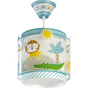 Dalber – Lampada da soffitto E-27, Giungla, Multicolore, 26 x 26 x 25