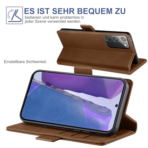 Étui Note 20 cuir Giyer porte-carte blocage RFID support vidéo - 5