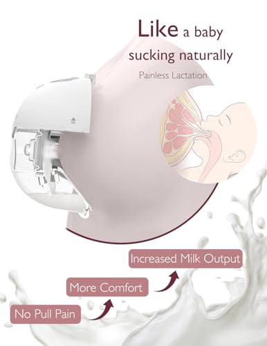image for Momcozy Breast Pump Hands Free M5, Wearable Breast Pump of Baby Mouth 