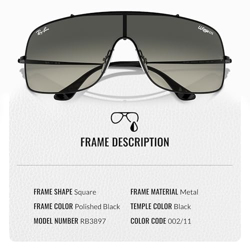 Ray-Ban RB3897 WINGS III Square Shaped Sunglasses for Men & Women with Official RAYBAN Eyewear Kit3