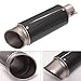 DREAPATS Universal Slip on Modified Exhaust Mufflers with Silencers Compatible with Motorcycle Grom ATV Dirt Bike Street Bike Scooter Pipe Diameter 38mm-51mm Exhaust,Carbon Fiber Silver