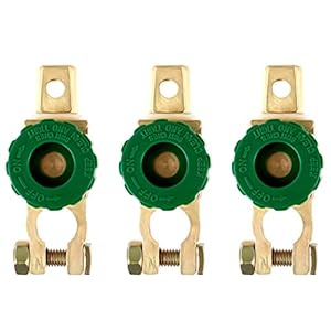 Yangfei 3pcs Isolateur Batterie Electrique, Interrupteurs De Batterie Coupe Circuit De Voiture Cosse Batterie Bornes Pour Déconnecter Le Terminal Universel De Voiture, Bateau