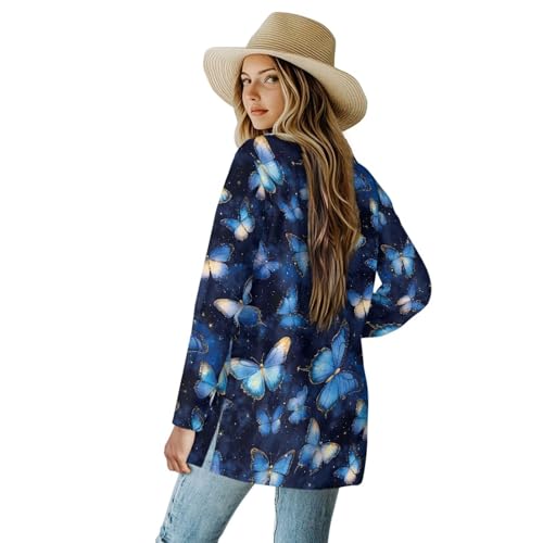 Image of Women's Open Front Cardigan Long Sleeve Loose Sweater Lightweight Soft Cardigan Jackets