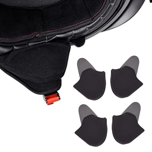 NICENEEDED 2 Pairs Half Helmet Speaker Pockets, Motorcycle Helmet Speakers Pouches 1/2 Helmet Ear Pads Pouch, Helmet Ear Cover Helmet Ear Protection Accessories Reduce Wind Noise and Keep Warm in Cold
