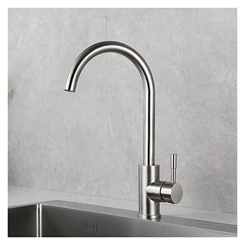 Robinet de cuisine en nickel brossé mitigeur en laiton durable - 6