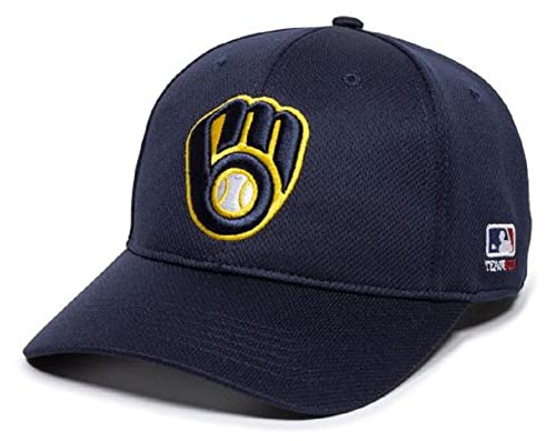 OC Sports Milwaukee Youth Baseball Hat Adjustable Brewers Team Cap Navy, One Size