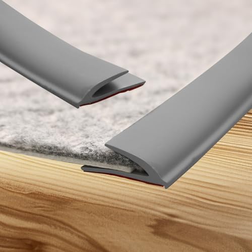 [New Upgrade] Floor Transition Strip, Self Adhesive Rubber Rug Gripper Tape Carpet Edge Trim Strip...