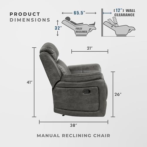 Sillón Manual Plegable Gris Marrón miniatura 2