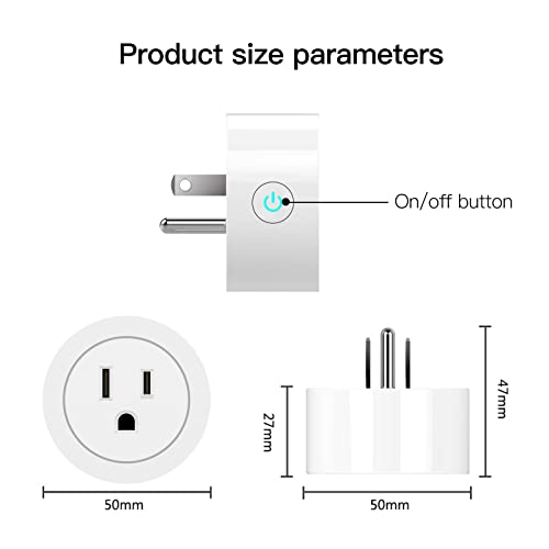 Moes WP-USD-WH-2P-MS Smart Dimmer Plug 2 Pack, Plug In Lamp Dimmer Outlet For Dimmable Led thumb #5
