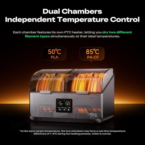 Image of Creality Space Pi X4 Filament Dryer Box, New Upgrade 4-Spool 3D Printer Filament Storage with Dual Heating Chambers, 200W Fast Heating Up to 85℃, for PLA, PETG, ABS, TPU, Nylon, PC