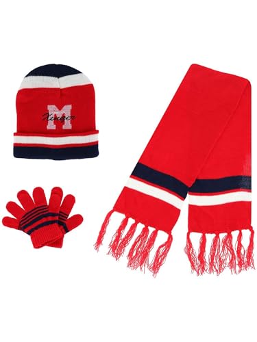 Image of Boy's One Size Fits Most Sport Soccer Hat Gloves and Scarf Winter Set