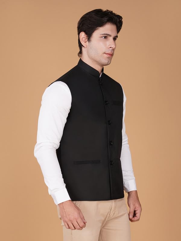 Image of DEIFIC Bandi Modi Koti, Nehru Jacket for Men, Cotton Waistcoat for All Occasion: Diwali, Wedding, Ethnic, Office Party, Formal & casual Look
