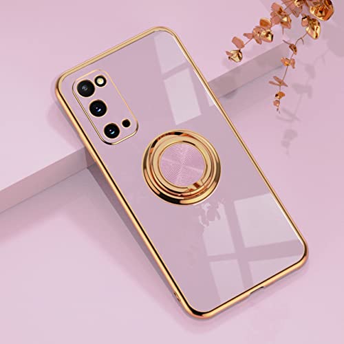 Coque silicone magnétique Samsung S22 Ultra violette antichoc avec anneau de support