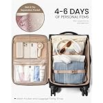 LOVEVOOK Carry On Luggage 22x14x9 Airline Approved, 22 Inch Softside Suitcases with Spinner Wheels, Lightweight Carry-on Suitcase with TSA Lock for Women Men, Large Luggage for Travel Business Trip - Image 4