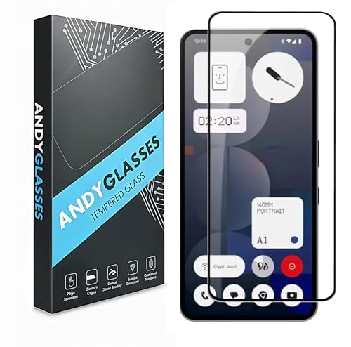 Image of Tempered Glass Screen Protector Compatible For Nothing Phone 3A /Nothing Phone 3A Pro (Black) Edge To Edge Full Screen Coverage With Easy Installation Kit,Pack Of 1