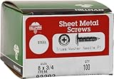 Hillman 82203 #8 x 3/4-Inch Modified Truss Lath Self Piercing Screw, 100-Pack, zinc
