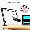 For Fifine AM8 Boom Arm, Adjustable Microphone Arm with Cable Management for Shure SM7B MV7 HyperX QuadCast S Blue Yeti SoloCast AT2020 and Other Microphone, Mic Stand Desk with 3/8'' to 5/8'' Adapter #2