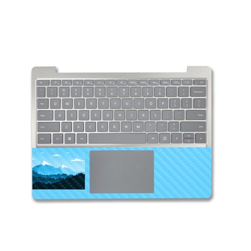 Image of MightySkins Carbon Fiber Skin Compatible with Microsoft Surface Laptop Go 3 (2023) Full Wrap Kit - Poly Mountains | Protective Durable Textured Carbon Fiber Finish | Made in The USA
