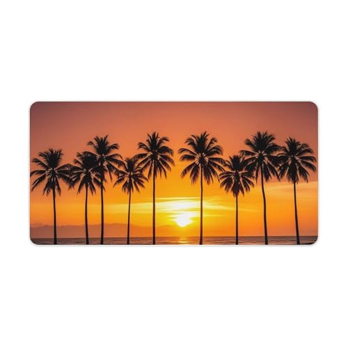 Desk Pad Protector 24x12 Inch Extended Tropical Sunset Beach miniatura 5