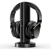 Auriculares Inalambrico TV con 2.4GHz Transmisor y Port Optico, Auricular De Diadema Para Television