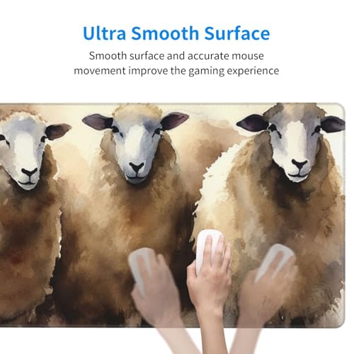 Tapis de souris de jeu sans glissement grand format pour protéger le bureau - 4