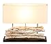 Produktbild levandeo Lampe Tischlampe/Tischleuchte aus recyceltem Holz - Design Holzlampe Treibholz 49,5x17cm 45cm hoch - Jede Lampe EIN Unikat naturbelassenes Massivholz