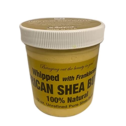 100% African Shea Butter Whipped Frankincense 12 oz